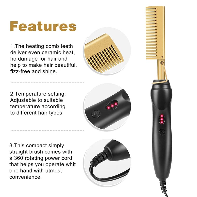 2-in-1 Electric Hair Straightener and Curler