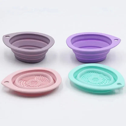 Silicone Folding Makeup Brush Cleaner Bowl