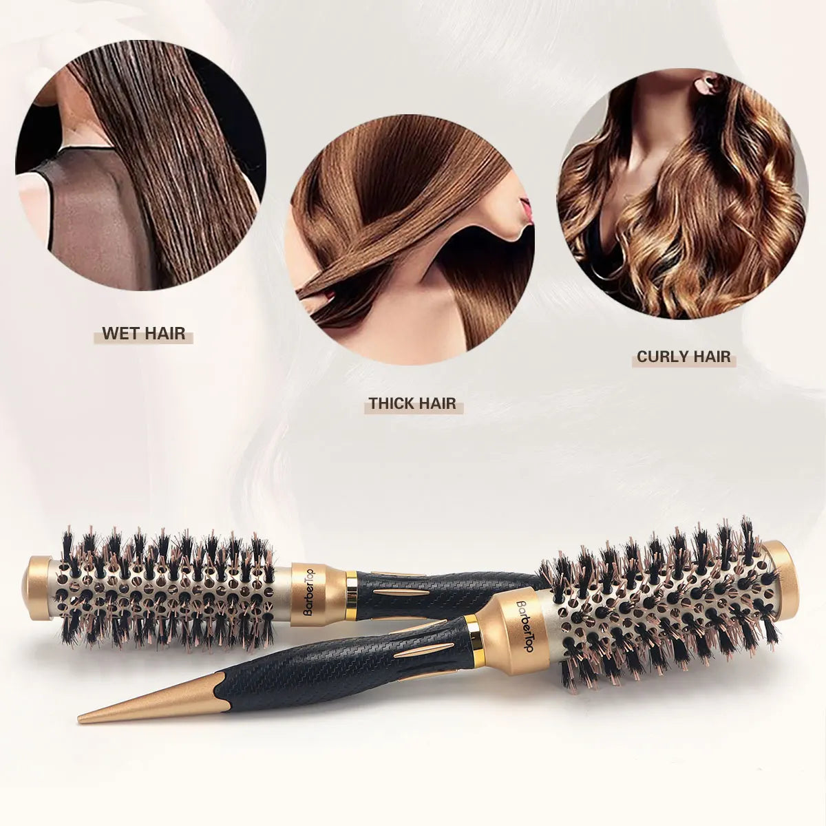 Boar Bristle Round Hair Brush