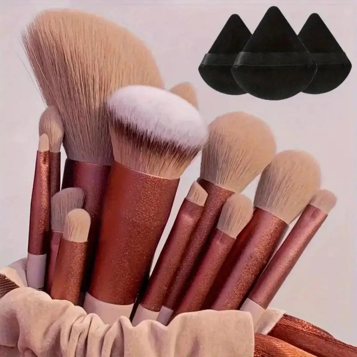 13-Piece Soft Synthetic Makeup Brush Set