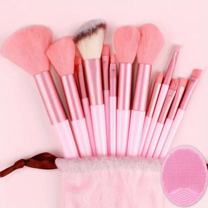 13-Piece Soft Synthetic Makeup Brush Set