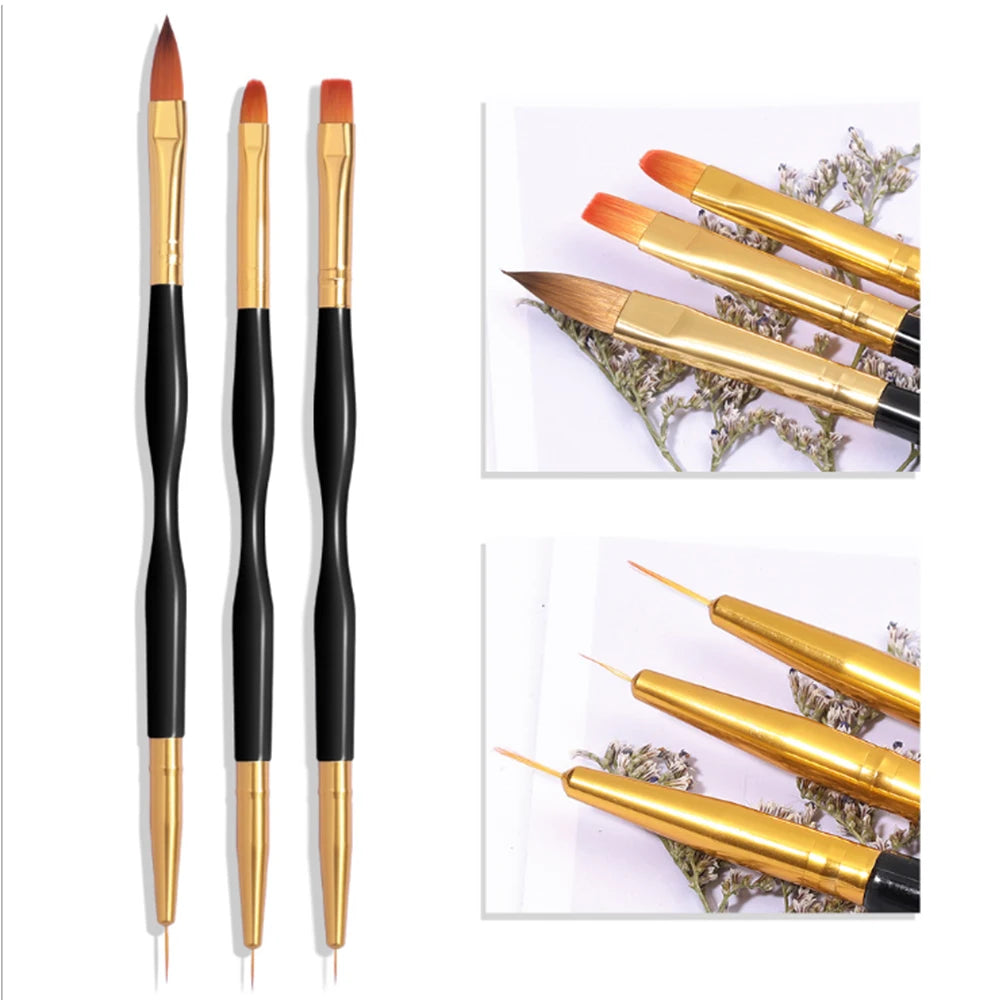 3PCS Nail Art Brush Set