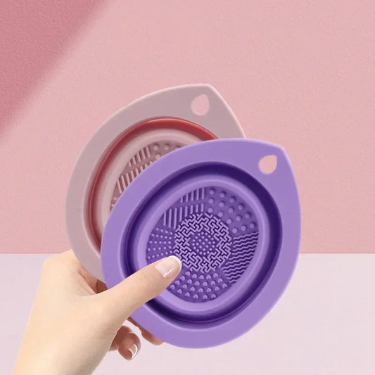 Silicone Folding Makeup Brush Cleaner Bowl